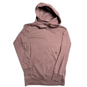 Volcom Long Tall Tower Pullover Fleece Hoodie Pink Purple Women's Small